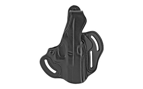 Galco Cop 3 Slot Holster Right Hand Black 4" Fits Glk19, 23 Fits Guns with or without Red Dot CTS226RB Premium Steerhide