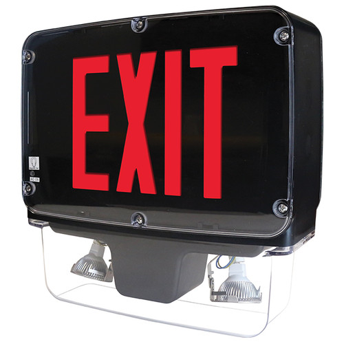 Barron Lighting Group NXFC-1-G-6-15-BL-CL NXFC Series NEMA 4X, UL-EPH Classified, LED Combo Exit Sign