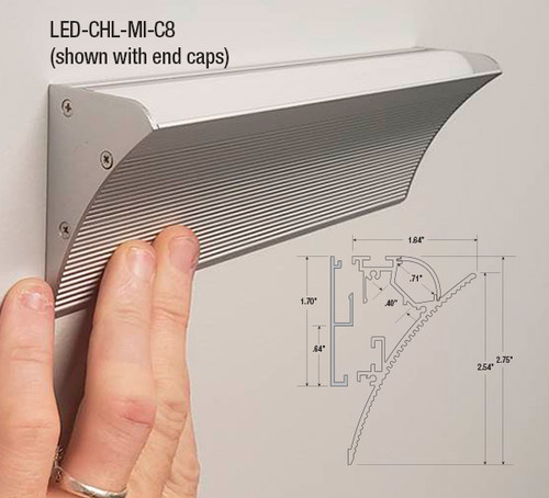 GM Lighting LED-CHL-MI-C8 LED Tape Cove Channel