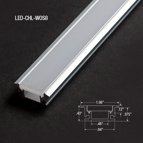 GM Lighting LED-CHL-WOD-EC Deep and Shallow Walk Over Channels (2) end caps for LED-CHL-WOD - one solid, one with hole