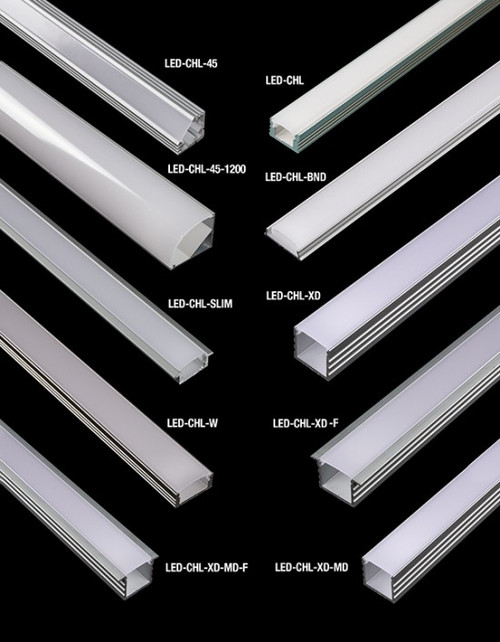 GM Lighting LED-CHL-XD Aluminum Linear LED Tape Mounting Channels