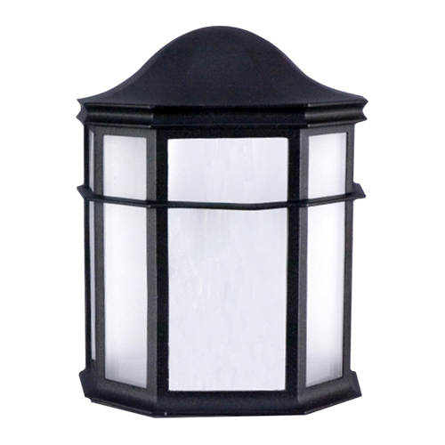 ASL Lighting LHA White Polycarbonate Outdoor Sconce Caged & Bulkhead