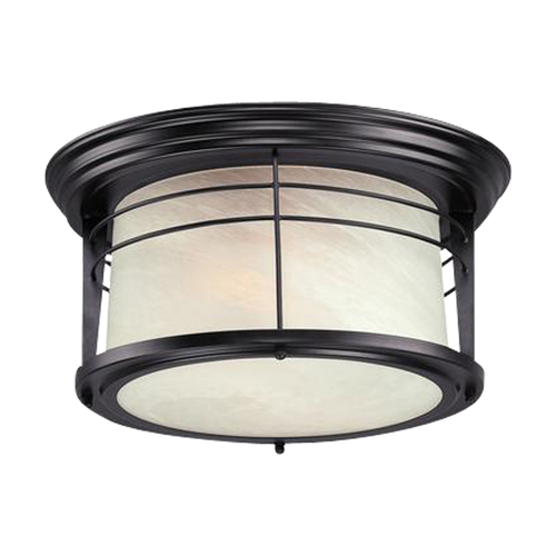 ASL Lighting LSD White Alabaster Glass Outdoor Sconce Caged & Bulkhead