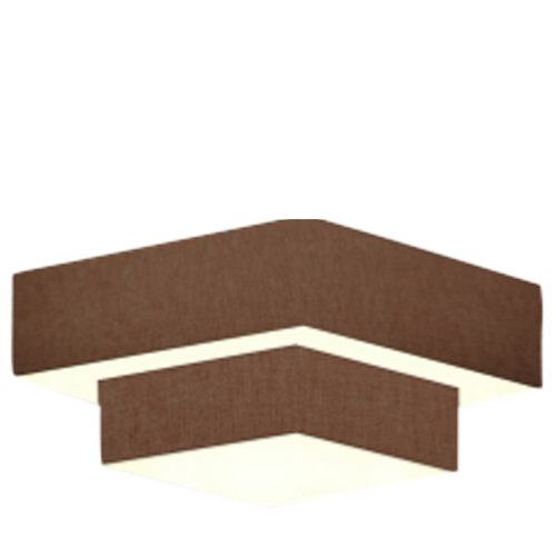 ASL Lighting RFP Satin White Acrylic / Russel Fabric Shade Ceiling Indoor