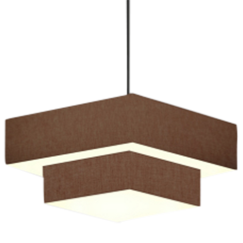 ASL Lighting RFPT Satin White Acrylic / Russel Fabric Shade Ceiling Indoor