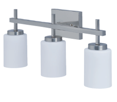 ASL Lighting TLOB3 White Glass Vanity