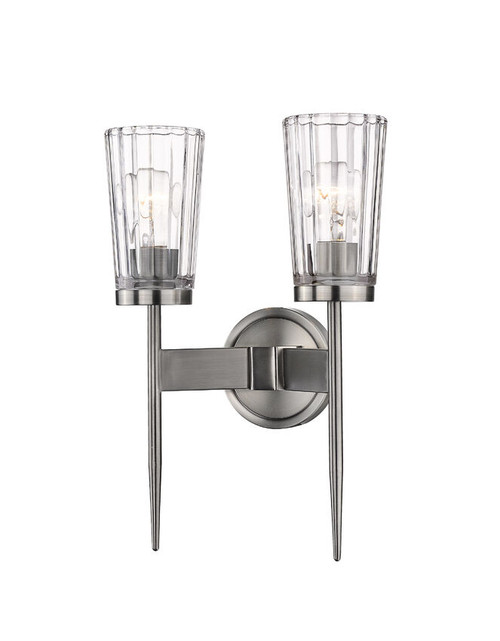 Z-lite 1932-2S-AN Antique Nickel Flair Wall Sconce