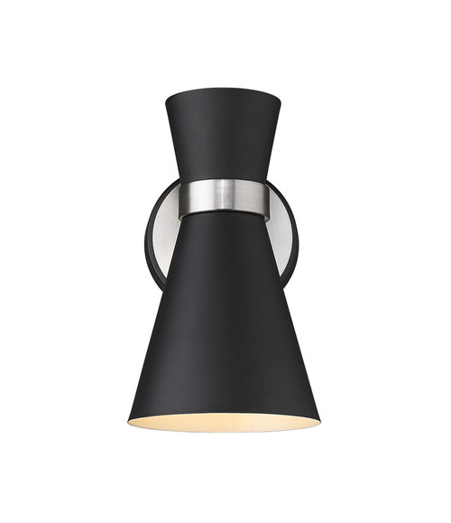 Z-lite 728-1S-MB-BN Matte Black + Brushed Nickel Soriano Wall Sconce