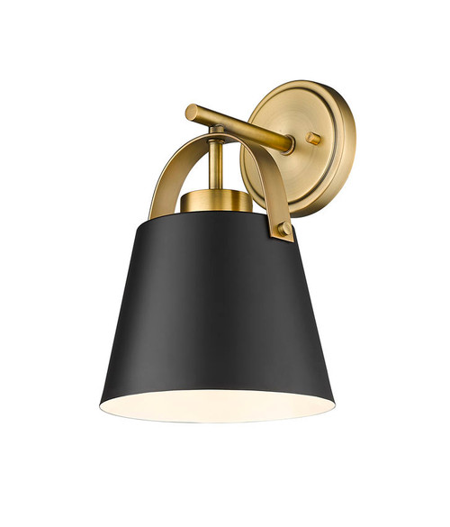 Z-lite 726-1S-MB+HBR Matte Black + Heritage Brass Z-Studio Wall Sconce