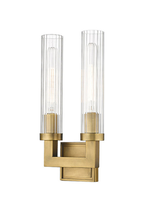 Z-lite 3031-2S-RB Rubbed Brass Beau Wall Sconce