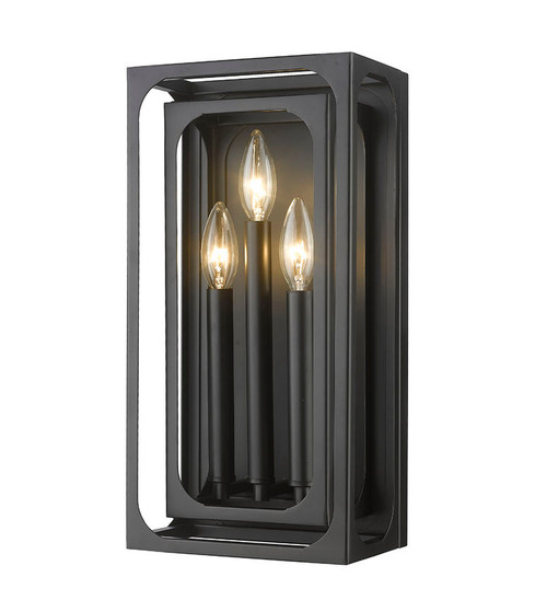 Z-lite 3038-3S-MB Matte Black Easton Wall Sconce