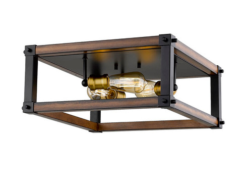 Z-lite 472F3S-RM Rustic Mahogany Kirkland Flush Mount