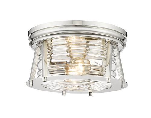 Z-lite 491F2-PN Polished Nickel Cape Harbor Flush Mount