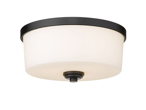 Z-lite 220F3-MB Matte Black Arlington Flush Mount