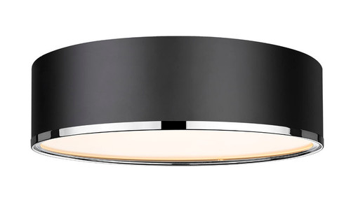 Z-lite 2303F4-MB-CH Matte Black + Chrome Arlo Flush Mount