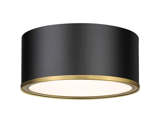 Z-lite 2303F2-MB-RB Matte Black + Rubbed Brass Arlo Flush Mount