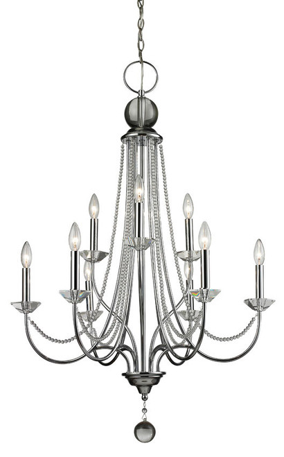 Z-lite 429-9-CH Chrome Serenade Chandelier