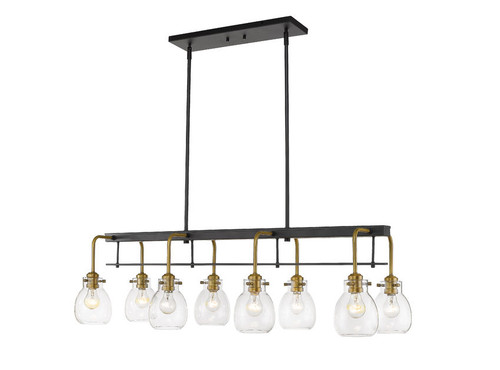 Z-lite 466-8L-MB-OBR Matte Black + Olde Brass Kraken Chandelier