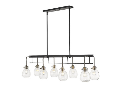 Z-lite 466-8L-MB-BN Matte Black + Brushed Nickel Kraken Chandelier