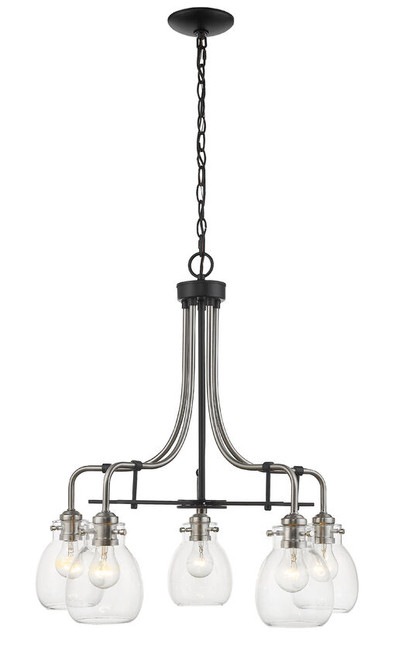 Z-lite 466-5MB-BN Matte Black + Brushed Nickel Kraken Chandelier
