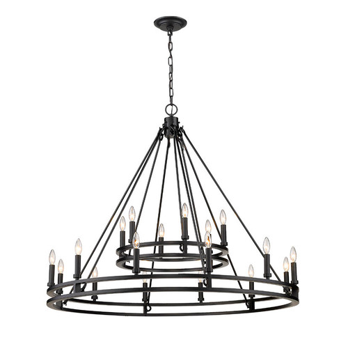 Z-lite 4005-18MB Matte Black Dennison Chandelier