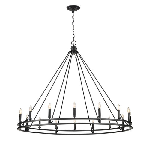 Z-lite 4005-16MB Matte Black Dennison Chandelier