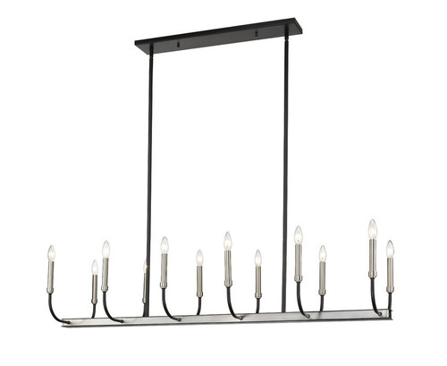 Z-lite 479-12L-MB-BN Matte Black + Brushed Nickel Haylie Chandelier