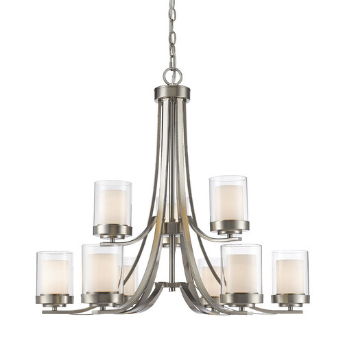 Z-lite 426-9-BN Brushed Nickel Willow Chandelier