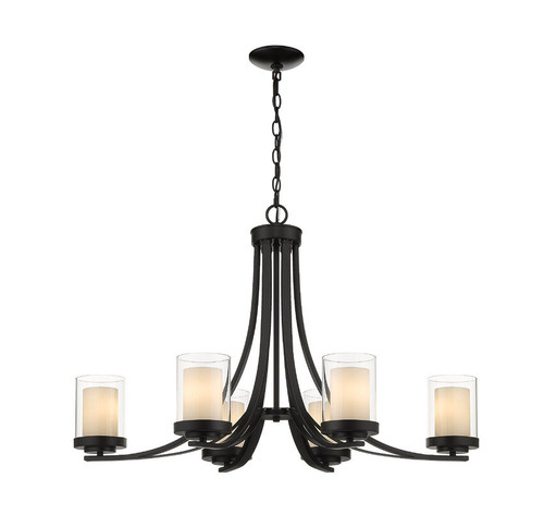 Z-lite 426-6-MB Matte Black Willow Chandelier