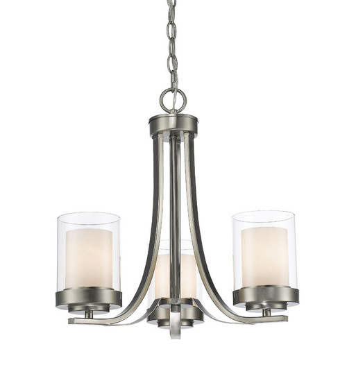 Z-lite 426-3C-BN Brushed Nickel Willow Chandelier