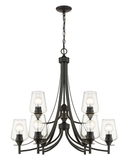 Z-lite 473-9MB Matte Black Joliet Chandelier