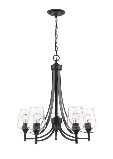 Z-lite 473-5MB Matte Black Joliet Chandelier