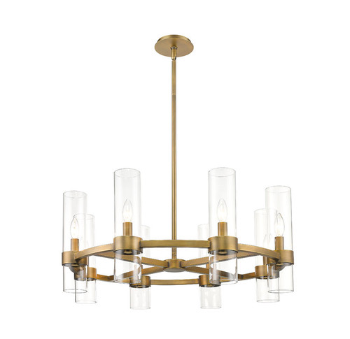 Z-lite 4008-8RB Rubbed Brass Datus Chandelier