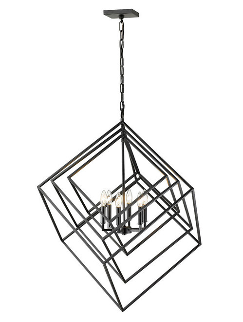 Z-lite 457-6MB Matte Black Euclid Chandelier