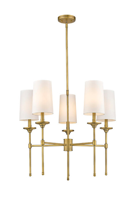 Z-lite 3033-5RB Rubbed Brass Emily Chandelier
