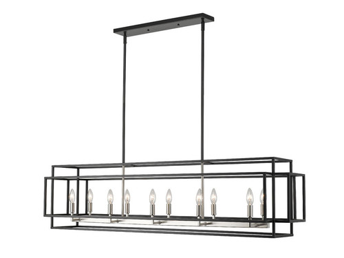 Z-lite 454-54L-BK-BN Black + Brushed Nickel Titania Chandelier