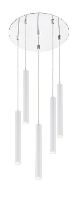 Z-lite 917MP12-WH-LED-5RCH Chrome Forest Chandelier