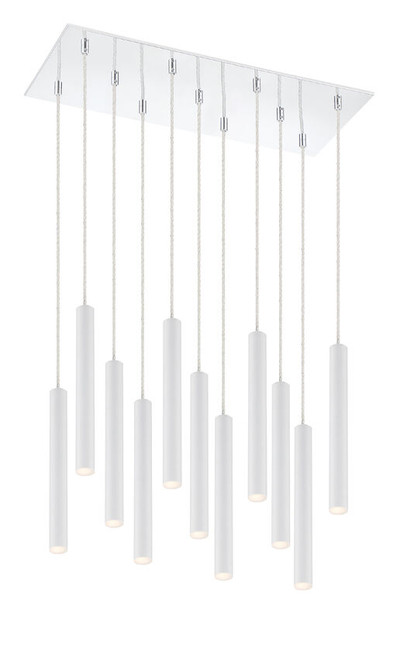 Z-lite 917MP12-WH-LED-11LCH Chrome Forest Chandelier