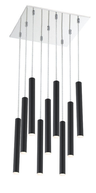 Z-lite 917MP12-MB-LED-9SCH Chrome Forest Chandelier