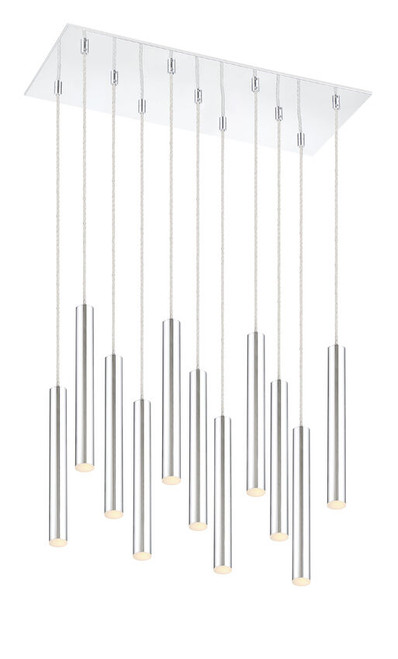 Z-lite 917MP12-CH-LED-11LCH Chrome Forest Chandelier