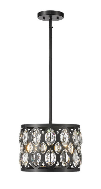 Z-lite 6010-12MB Matte Black Dealey Chandelier