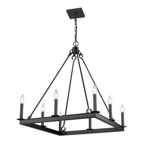 Z-lite 482S-8-26MB Matte Black Barclay Chandelier