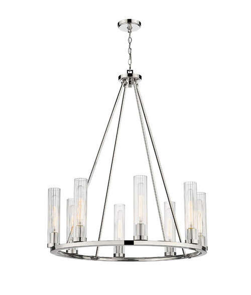 Z-lite 3031-8PN Polished Nickel Beau Chandelier