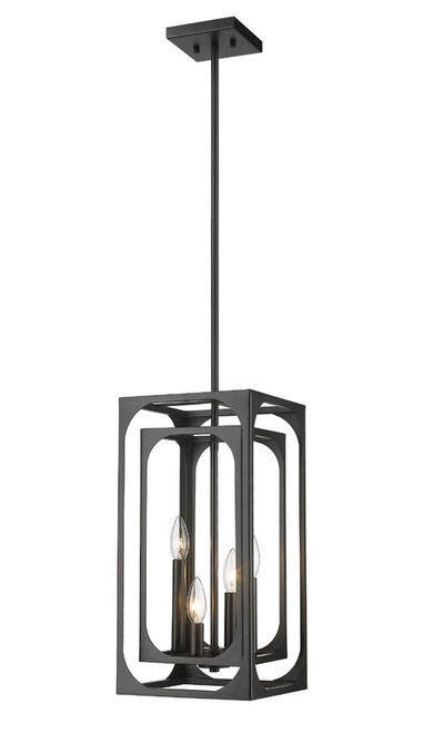 Z-lite 3038-4MB Matte Black Easton Chandelier