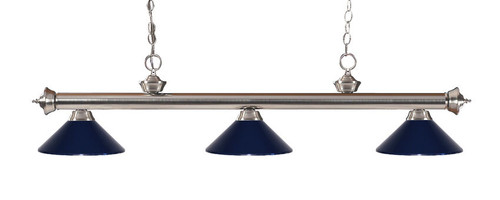 Z-lite 100703BN-MNB Brushed Nickel Riviera Billiard