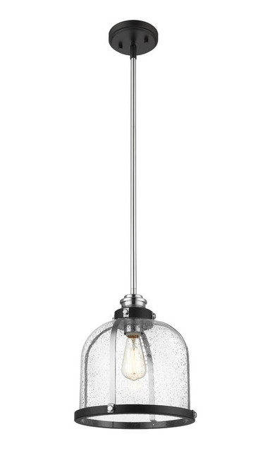 Z-lite 337P12MB+CH Matte Black + Chrome Burren Pendant