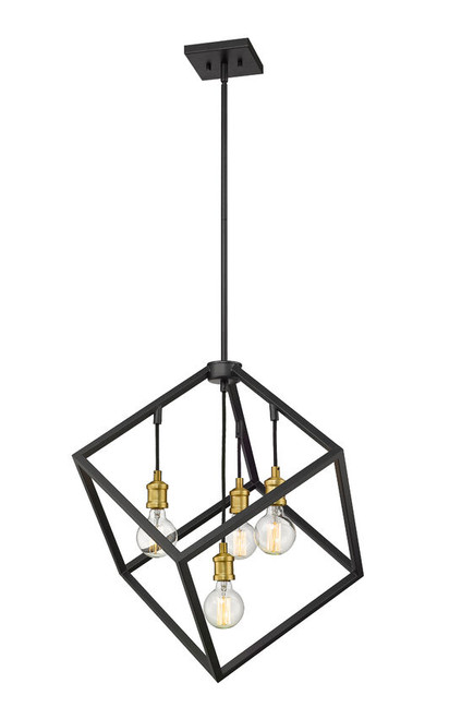 Z-lite 478P24-BRZ-OBR Bronze + Olde Brass Vertical Pendant