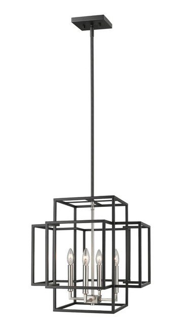 Z-lite 454-18BK-BN Black + Brushed Nickel Titania Pendant