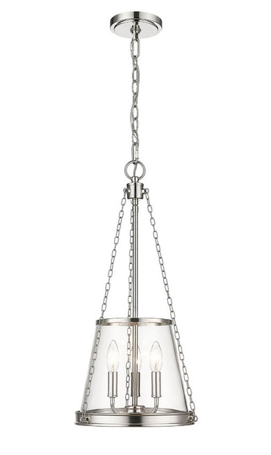Z-lite 341P12-PN Polished Nickel Prescott Pendant