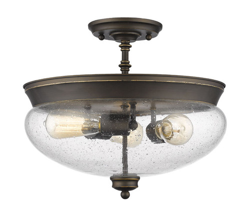 Z-lite 722SF-OB Olde Bronze Amon Semi Flush Mount